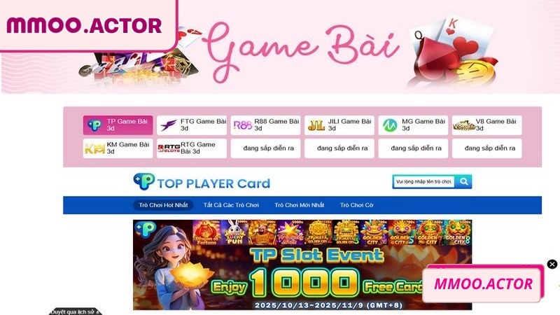 Game bài MMOO đang trở thành tâm điểm chú ý